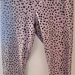 Zyia purple polka dot leggings